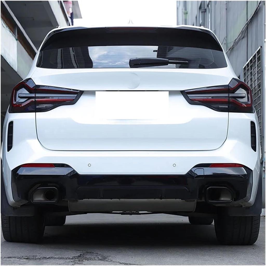 Compatible For BMW X3 G01 X4 G02 2022-2025 Stainless Steel Car Styling Tail Muffler Exhaust Tip Output Cover Trim Exterior Accessories(Gloss Black)