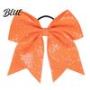Large Glitter Bow Ties Sequins Hair Bows Elastic Tie Cheerleading Bands for Girls Band Ponytail Holder Scrunchies Women Teens Kids Colorful Sequin