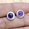 Amethyst 925 Sterling Silber Ohrstecker, Edelstein handgefertigte Damen Ohrringe Schmuck