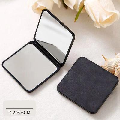 2-seitiger Schminkspiegel, quadratisch, tragbar, süßes Geschenk für Mädchen, Hand-Mini-Spiegel, Tasche, doppelseitiger Schminkspiegel, kompakt, mehrere Farben