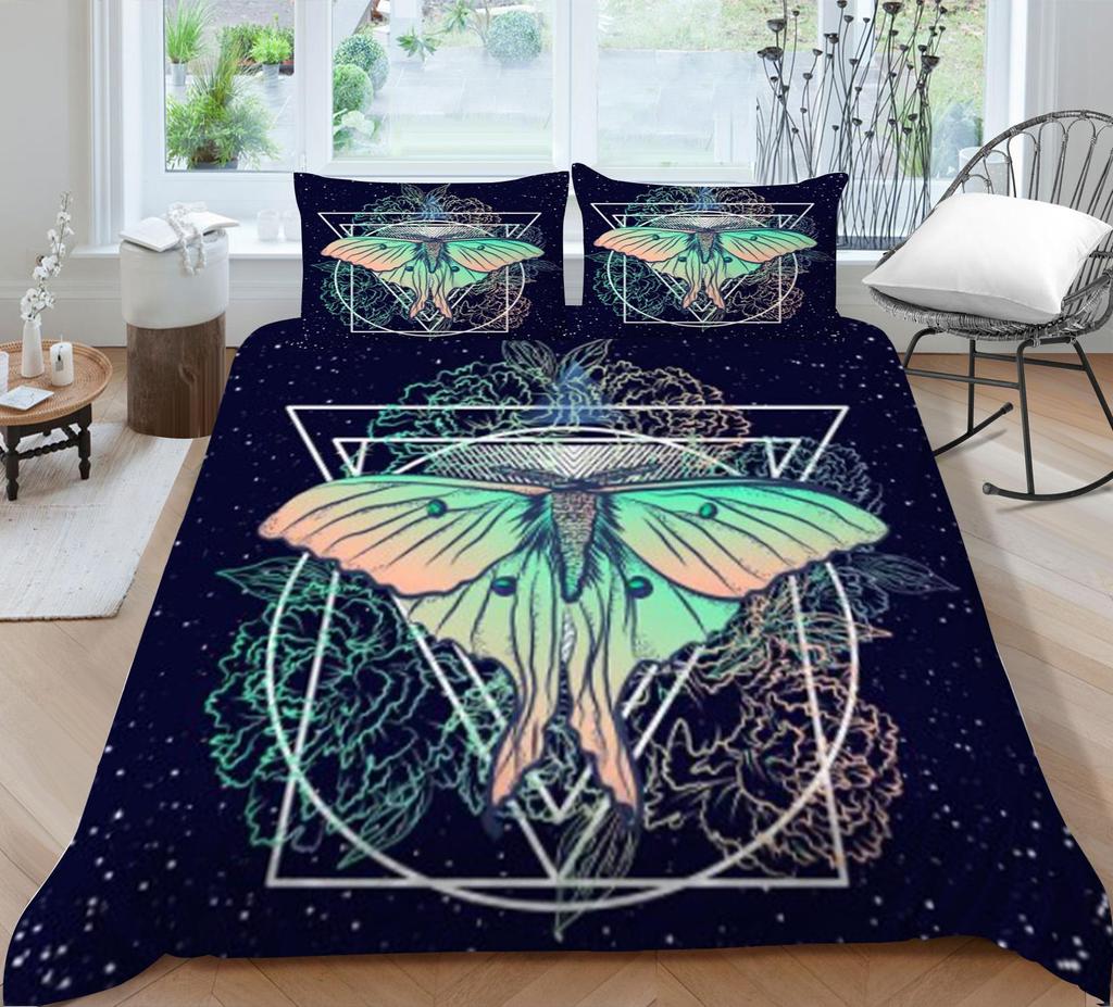 Boho-Bettbezug-Set, Boho-Bettbezug, Boho-Kissenbezug, Design, Heimtextilien, Mann, Frau, Einzelbett, King-Size-Bettbezug