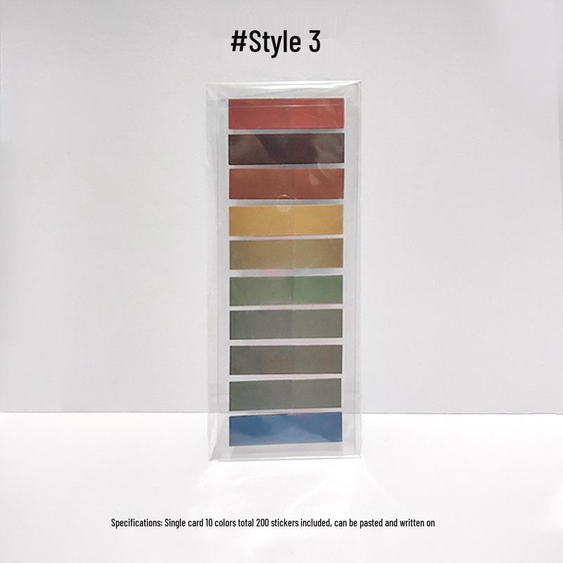 Morandi Color Transparent Sticky Notes - Cute Colorful PET Index Stickers for Marking and Memo.