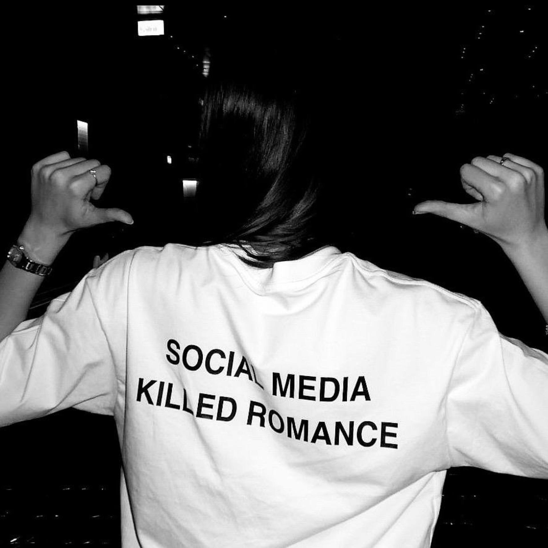 

Streetwear Social Media Killed RoUnisexce T Shirt Casual Tee Unisex Women Cotton Oversized Harajuku Summer Top Vintage Short Sleeve S