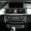 AAACH1 For BMW X5 X6 E70 E71 Accessories Car Interior Air Conditioning CD Console Panel Cover Decoration Trim Carbon Fiber Car Styling