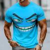 3D Printed Funny Expression T Shirt For Men Colorful Pattern T-Shirts Summer Fashion O-Neck Loose Tops Street Short Sleeve Tees