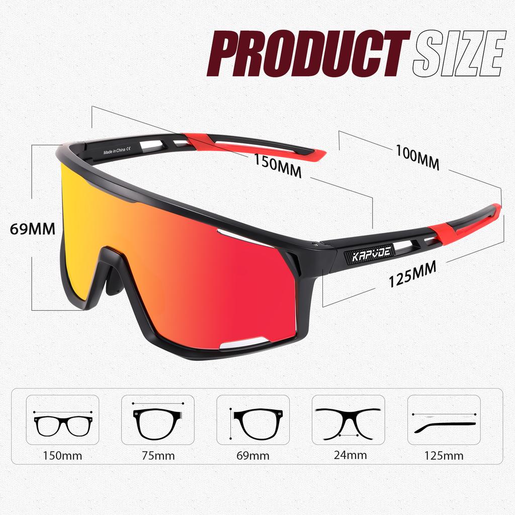 Kapvoe Photochromic Cycling Glasses UV400 MTB Clear Mountain Bike Transition Bicycle Sunglasses for Men Women Sports Eyewear