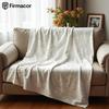 White Snow Bubble Cartoon Anime Print Flannel Blanket Soft Warm Throw for Kids Bedroom Sofa Christmas Office Car