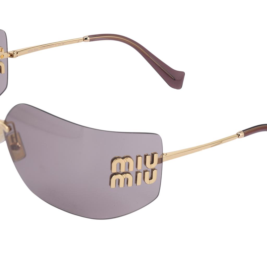 Miu Miu Logo Detail Square Sunglasses Women sunglasses Gold SMU54YS5AK06I