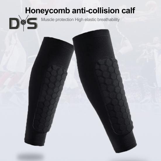 Soccer Shin Guard Sleeves Calf Compression Sleeve with Honeycomb Pads Leg Protection Shin Pad for Kids And Adults Soccer Football Sports