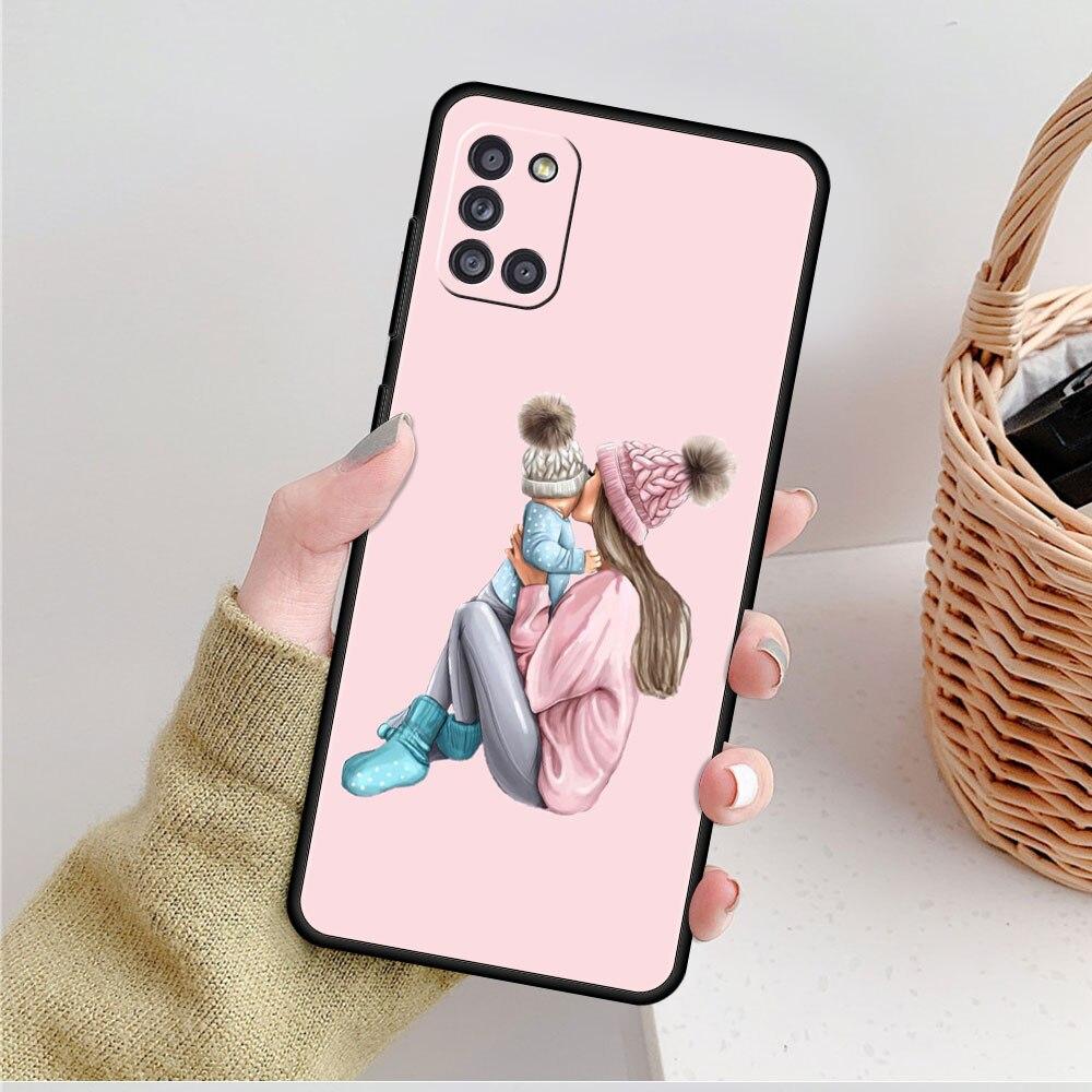 Cell Fundas Woman Girl Super Mom Baby Coque For Samsung A12 A71 A52 A72 A32 4G A02s A31 A41 A21s A51 A22 A52s 5G A13 A23 A73