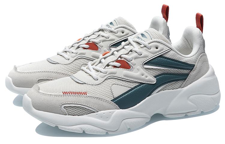Li Ning Xingyun Casual Shoes Unisex Low Top White/Green AGCR077-3