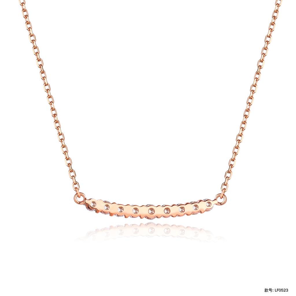Custom 18K Rose Gold Lab Grown Diamond Pendant Necklace High Quality Luxury Fine Jewelry for Women for Wedding Parties