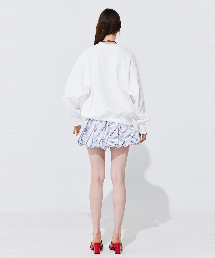 Bundercammer Embroidery Balloon Banding Skirt_Navy
