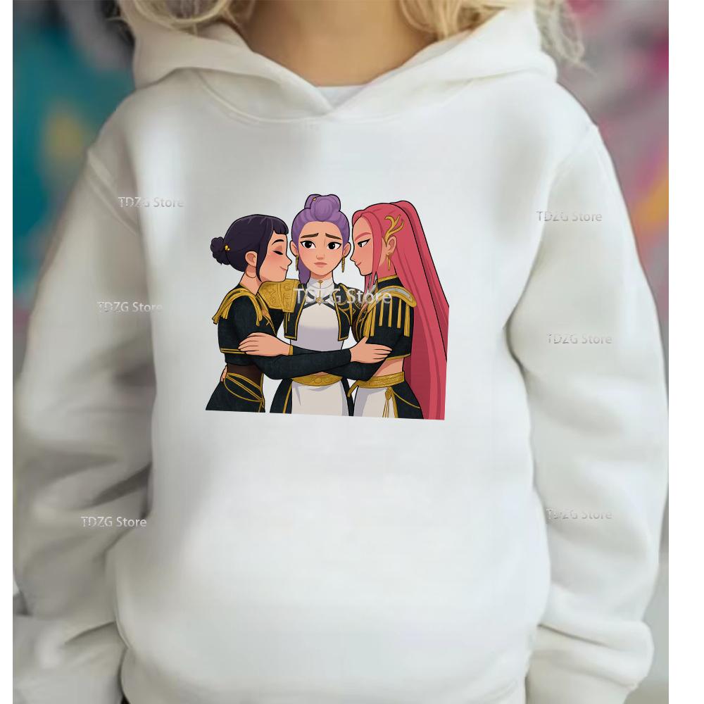 Autumn KPop Devil Hunter Fashion Girl Group Printed Children's Long Sleeved Clothing Boys and Girls Casual Sports Hoodies