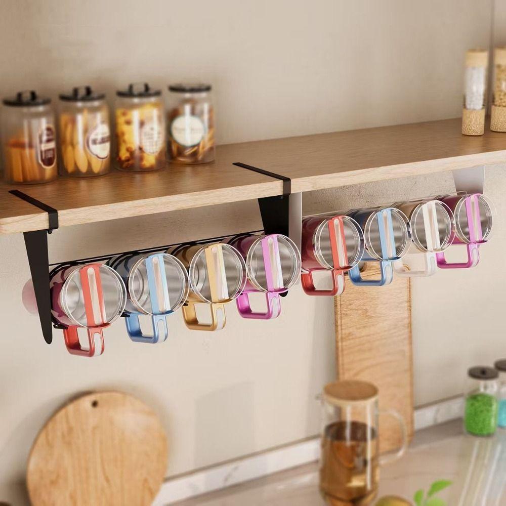 Wall Mounted Water Bottle Hanging Holder Large Capacity Cup Storage Rack  for Home