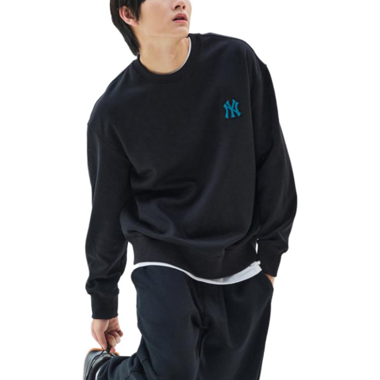 MLB Sweatshirts Unisex Black Crew Neck Moderate Regular 3AMTB0336-50BKS