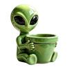 Indoor Outdoor Plant Containers Funny Alien Planter, Resin Flower Pot, Decorative Sci-Fi Theme Holders Pot for Succulents, Cactus, Sci-fi Lovers Gift