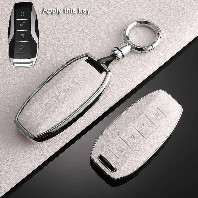 Car Key Case For BYD Yuan Plus ATTO 3 Song Han Pro Dmi Dolphin Seagull Seal U Leather Auto Accessories Keychain Key Cover Shell