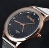 Rose gold Full Satinless Steel Quartz Watch WoMaGe Top Brand Luxury ladies men unisex wristwatch