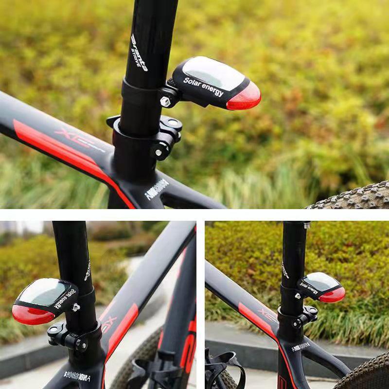 Bicycle Solar Taillight 2LED Does Not Need To Be Charged. Night Riding Warning Light Mountain Bike Riding Equipment Bicycle Accessories.