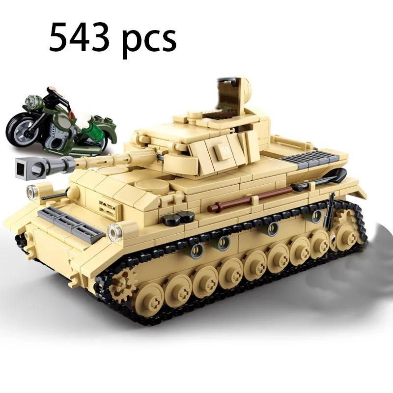 WW2 Normandy Landings UK US Germany Army Sets Building Blocks Bricks Toys World War II 2 Military Vehicle Pershing Panther Tanks