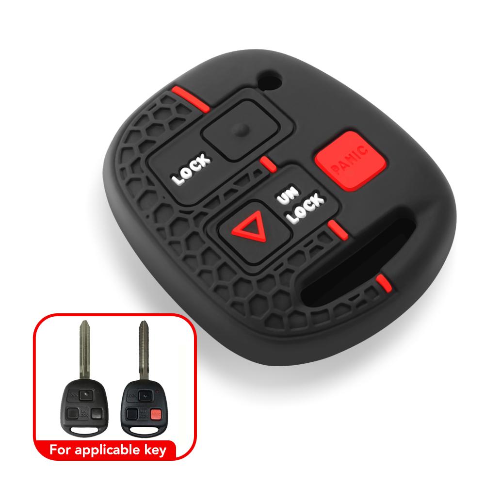 Silicone Car Key Fob Case Cover Skin For TOYOTA CAMRY RAV4 PRADO COROLLA AVENSIS LAND CRUISER YARIS