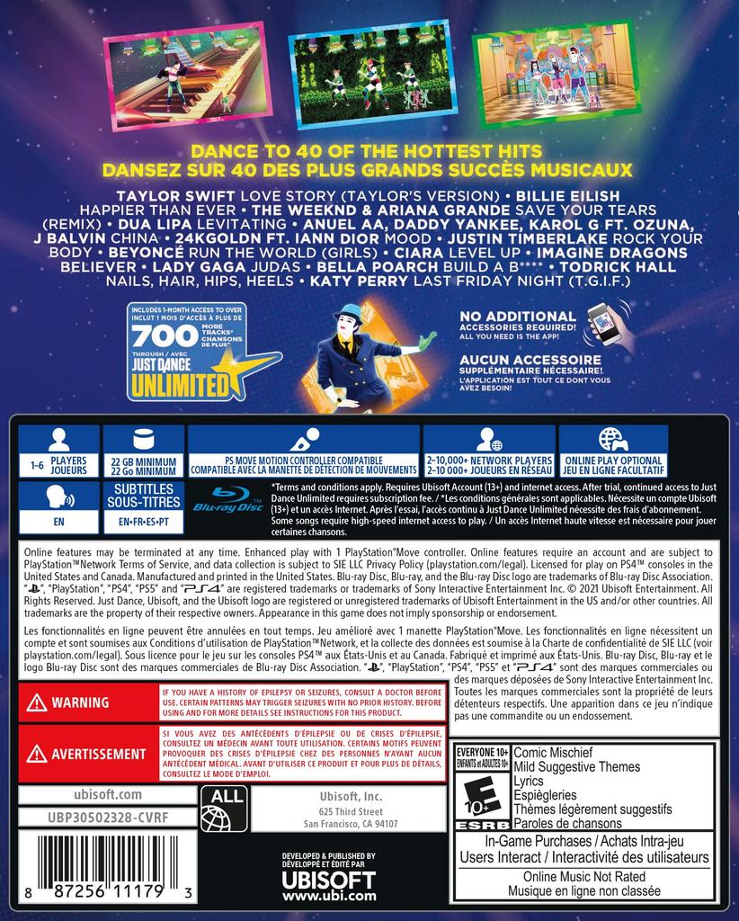 Just Dance 2022 North PS4 (Import America) -