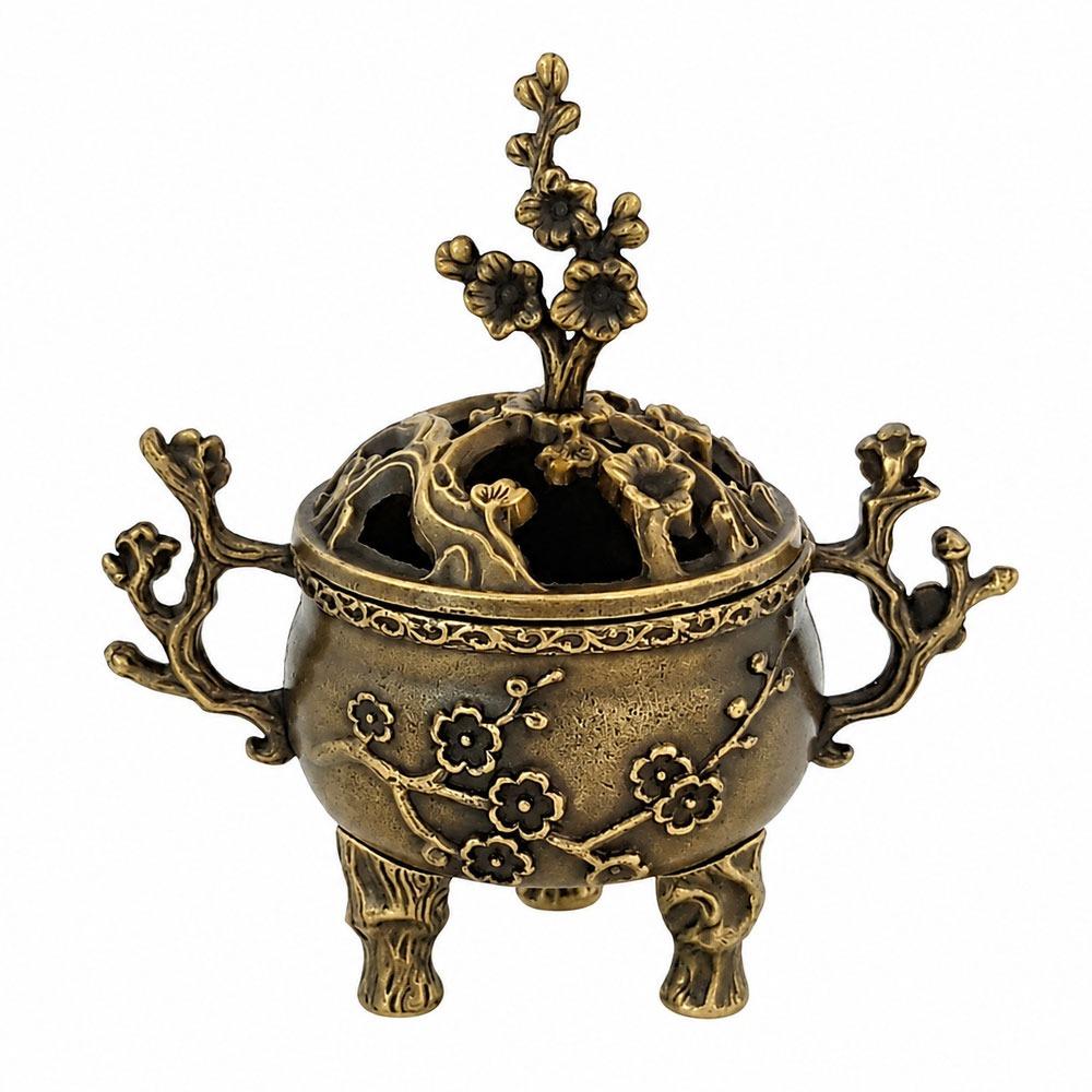Chinese Style Incense Censer Alloy Fragrance Holder Retro Incense Burner  Desktop Ornament 4