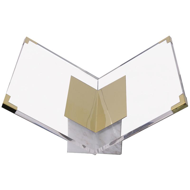 Modern Geometric Marble Bookshelf for Study Room Decorations