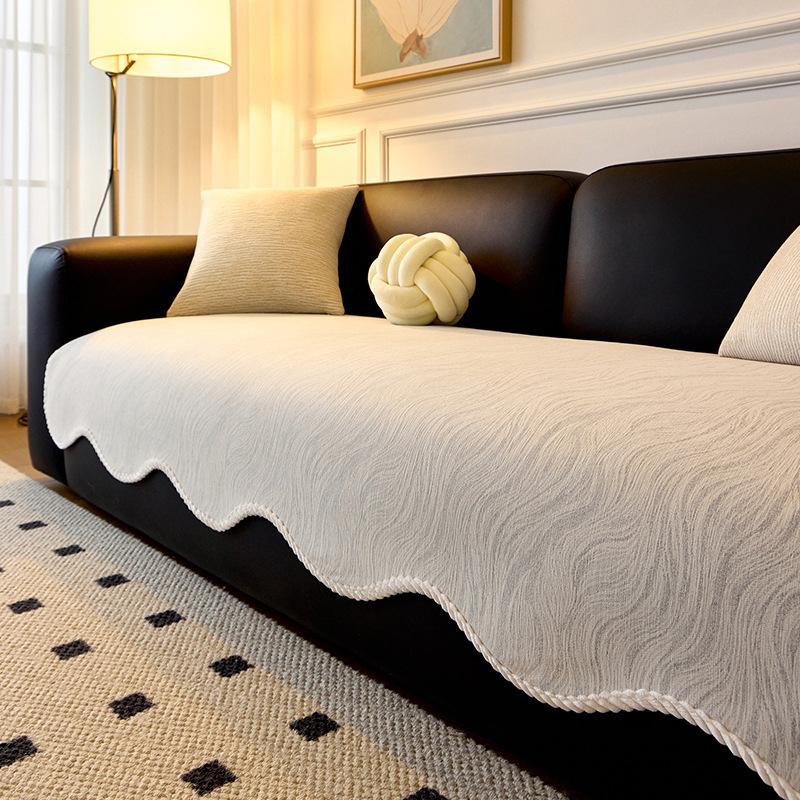 

New High end Sofa Cushion Straight Row Fixed One piece Anti Slip Irregular Shaped Seat Cushion All Season Universal Cover Fabric 90*70cm