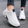 Women's Running Shoes Soft Bottom Breathable Fashionable Korean Style Sporty Air-Cushioned Sneakers Cross-Laced Color-Block