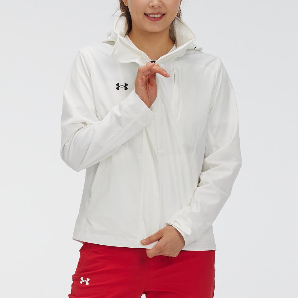 Under Armour Woven Training Casual Stand Collar Jacket Women Jacket White 21600410-100