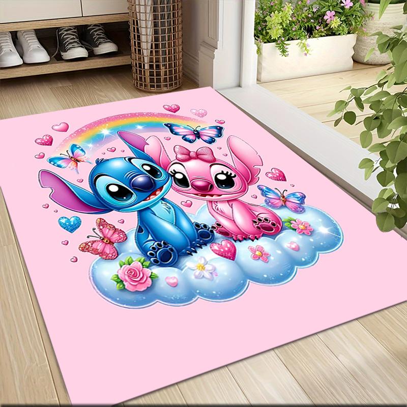 1Pc Lilo Stitch Tropical Adventure Carpet Rug Customizable Soft Washable Antislip Home Living Room Sofa Mats Personalized Rug 091784