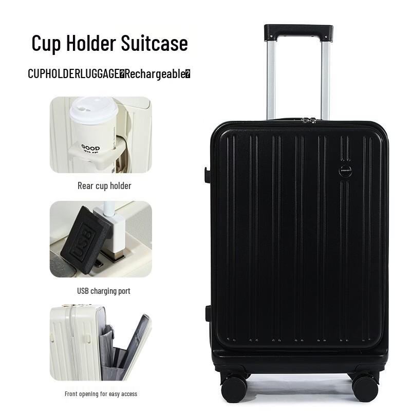 PACKAGE FASHION Front-Opening Luggage Suitcase
