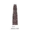 Araltay New Arrival Fashion Style Women's Clothing Fashion All-Match Hanging Collar Print Silk Mesh Length Dress 5039143