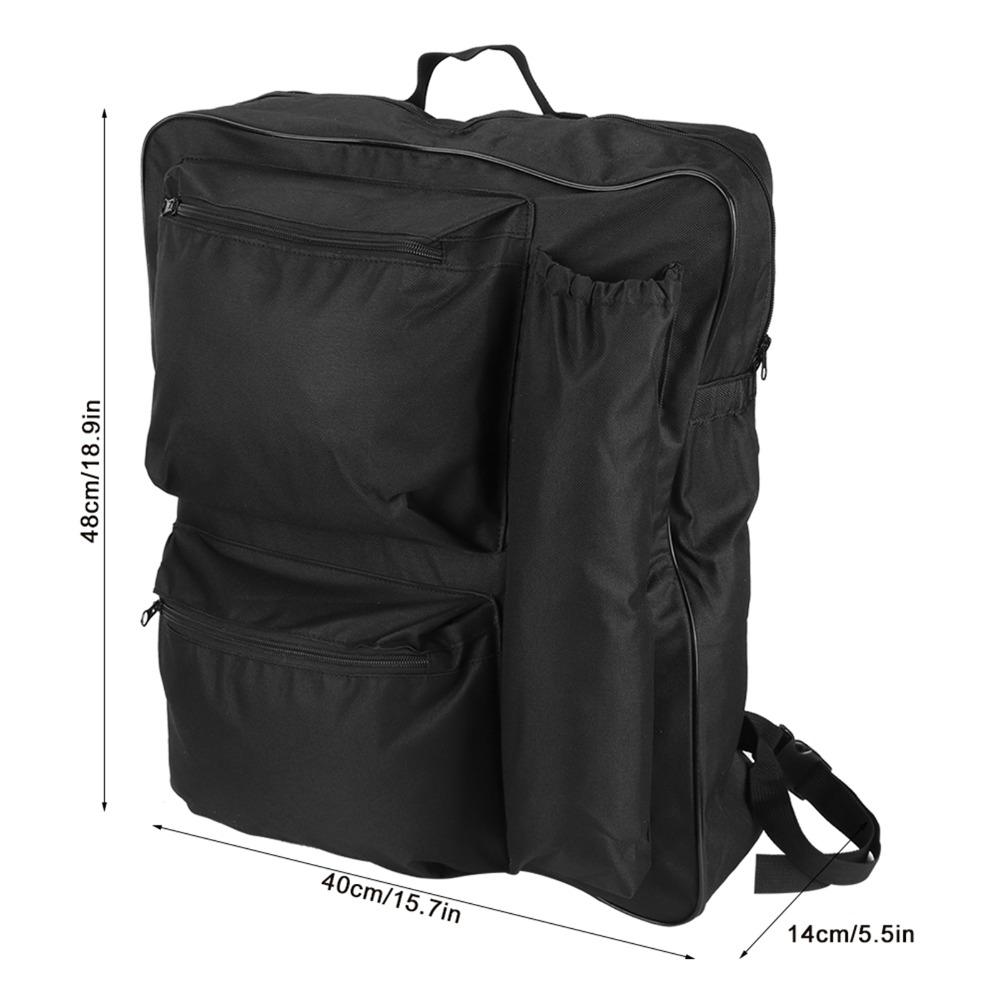 Large Capacity Wheelchair Storage Bag Black Color Waterproof Hanging Bag  For Wheelchair Users