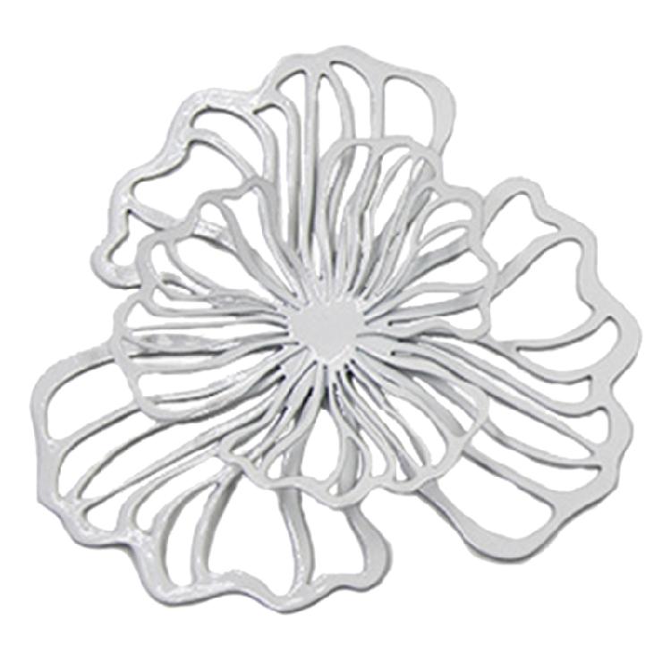 Durable Metal Wall Hanging, Multicolors Two Layer Flowers Metal Sign for Indoor Space Decors Multicolors Double Layer