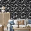 Military camouflage wallpaper graphite, gray and black 50x1000
