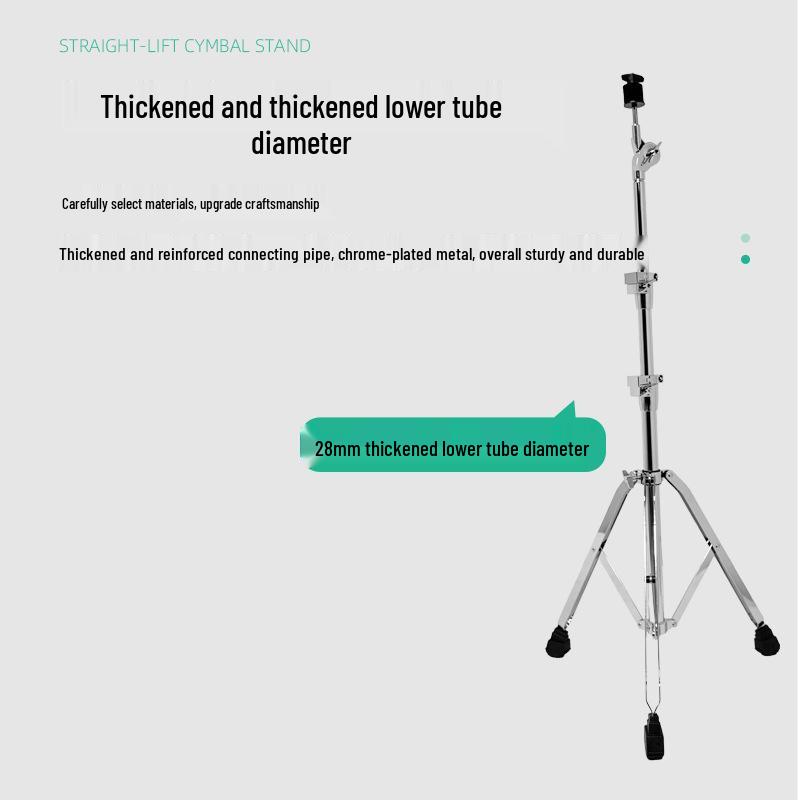 28" Straight Cymbal Stand - Drum Rack Accessory for Hanging Cymbals