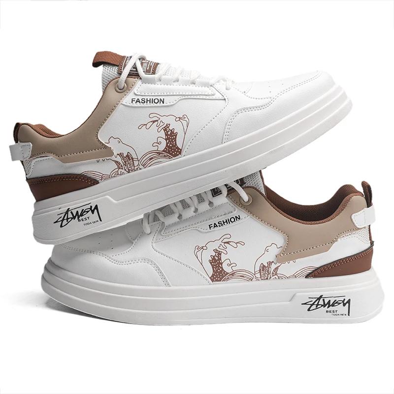 

Мужская обувь, новая весенне-осенняя повседневная спортивная обувь, дышащая легкая обувь для сёрфинга, повседневная мужская обувь белого цвета, модная обувь 39