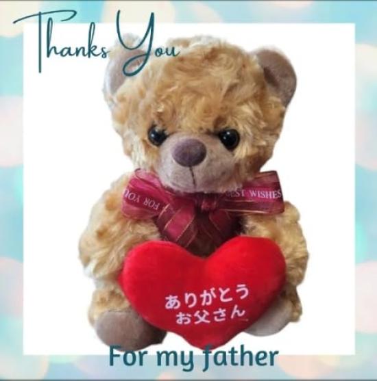 [Sai] Brinquedo de Pelúcia de Celebração do 60º Aniversário com Mensagem, Dia das Mães, Dia dos Pais, Aniversário [Obrigado Mãe, Pai] Presente para Mulheres, Mães, Homens,