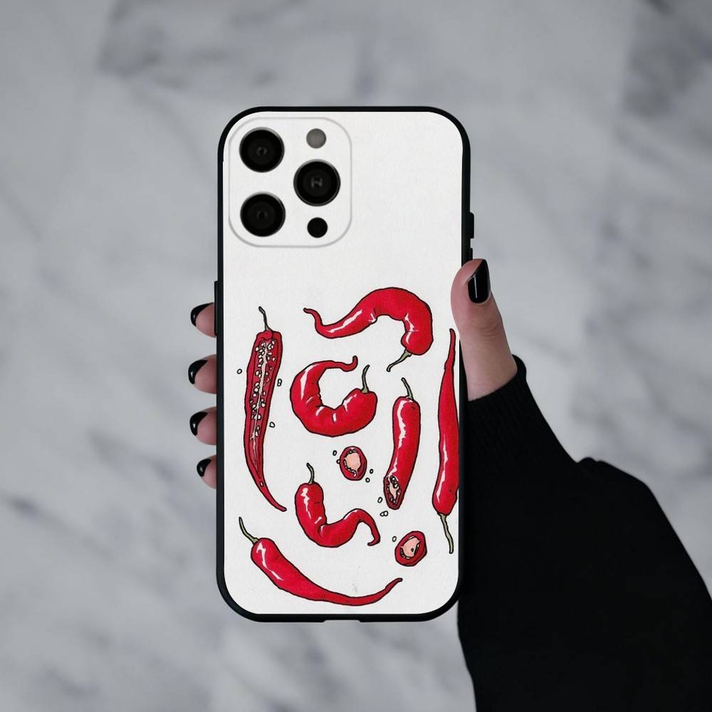 L-Love Red Chili  Phone Case Silicone Soft For IPhone 17pro 16 15 14 13 12 11 X XR Plus Pro Max Plus