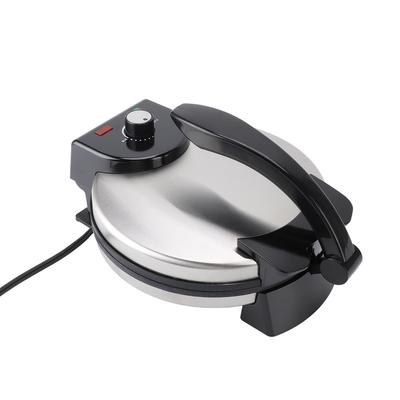 Elektrický výrobník tortill 10 palců Knoflík Regulace teploty Nepřilnavý stroj na výrobu roti s nerezovým krytem