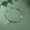 LIKGREAT Friedenszeichen Armband für Damen Herren Edelstahl Verstellbar Friedenssymbol Charm Armband Mode Hip Hop Schmuck Geschenk