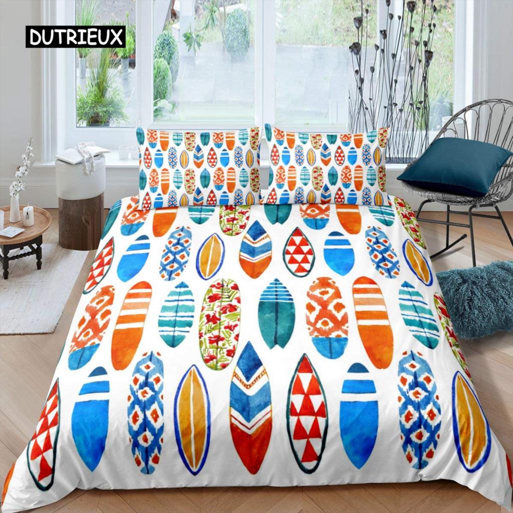 Comfortable Cartoon Pattern Duvet Cover Set With Duvet Cover And Pillowcases King Queen Twin Sizes For All Ages