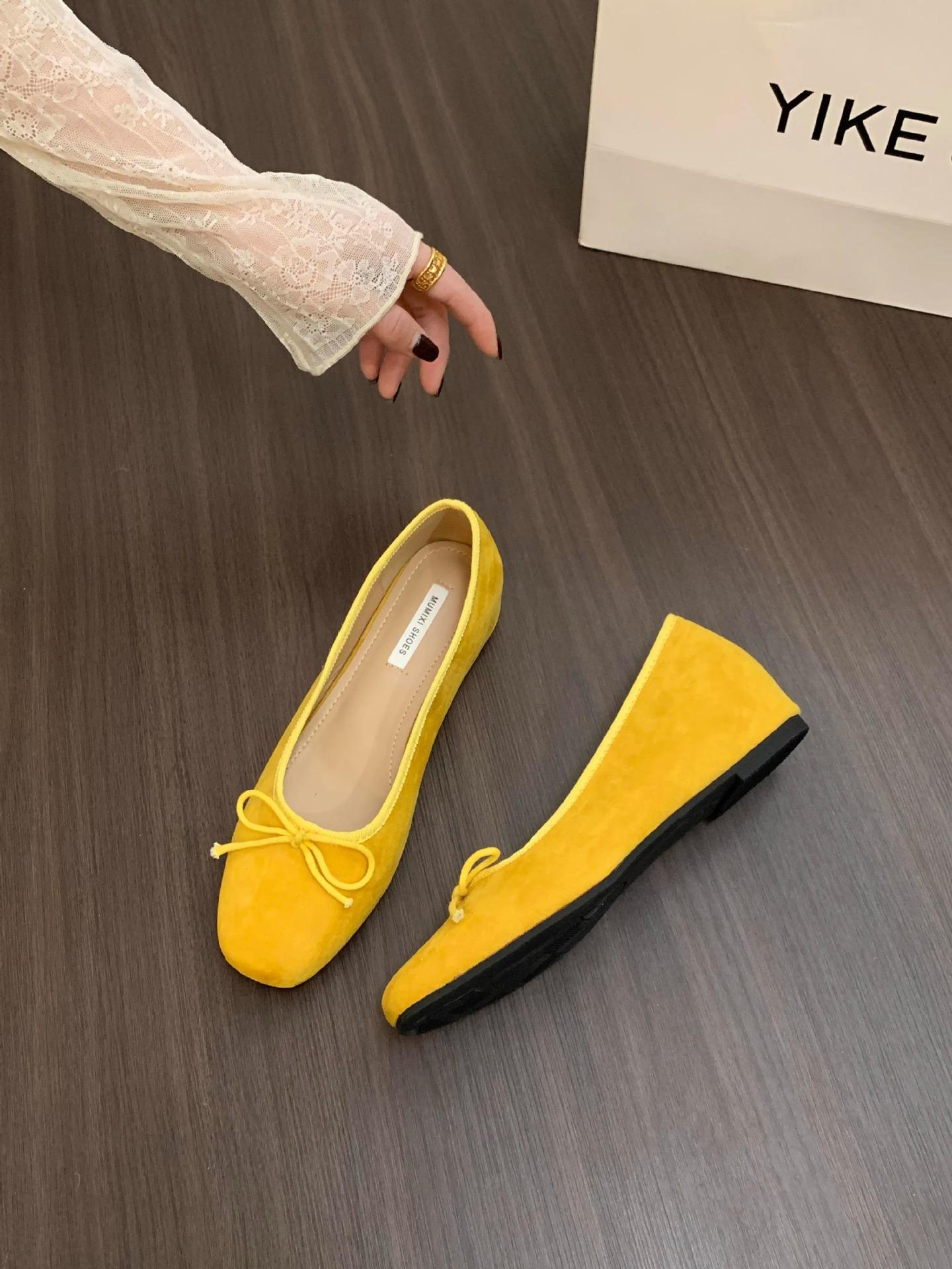 

French inner height increase ballet single shoes women s shoes 2025 new spring and autumn bow red evening shoes 39