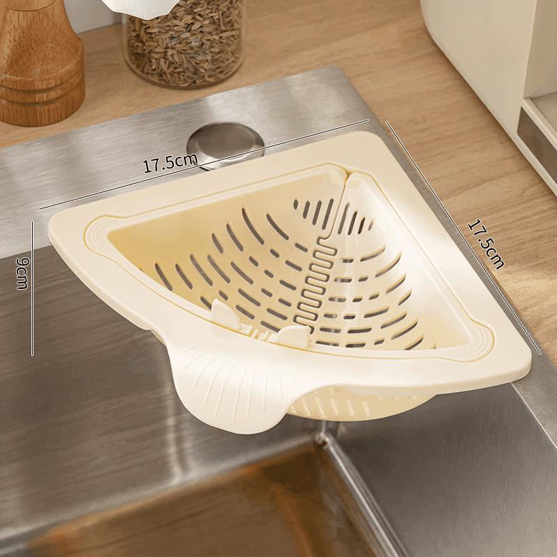 Sink Draining Hanging Basket Kitchen Sponge Rag Storage Rack Kitchen Sink Residue Filtration Anti-Clogging Draining Basket