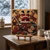DIY Decorative Wall Ornaments Christmas Faux Pearl Art Kit, Rhinestone Painting 8" X 8", Cartoon Projects Snowman Animal Diamond Craft Kit for Adults,
