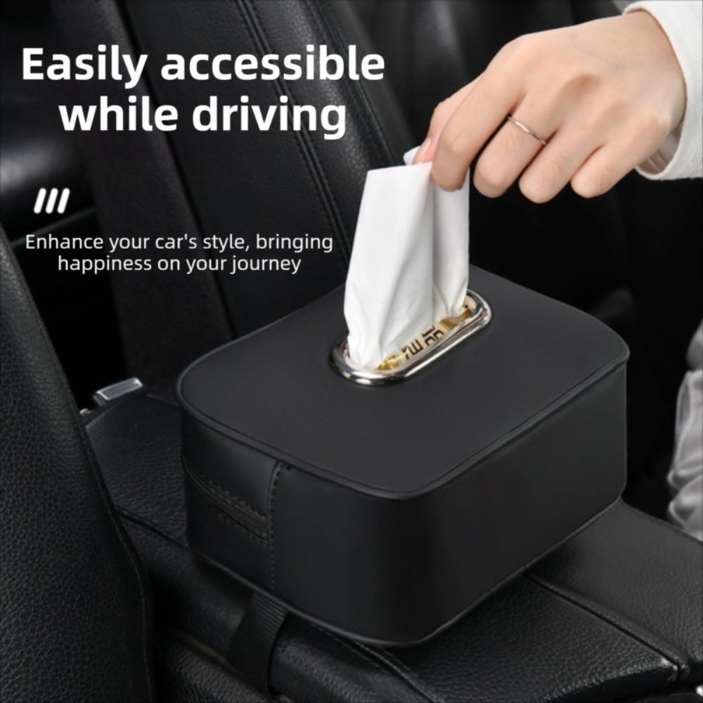 Leder Auto Taschentuchbox Minimalistische Sonnenblenden-Taschentuchbox Langlebige Taschentuch-Aufbewahrungsbox Auto Innenraum