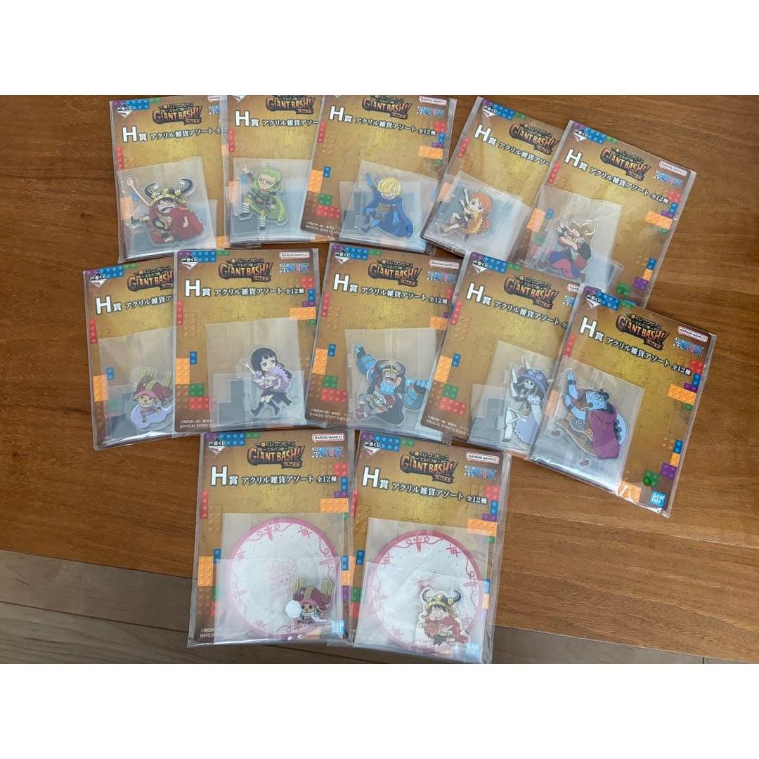 Used One Piece Ichiban Kuji H Prize Acrylic Miscellaneous Assortment